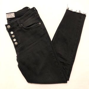 FREE PEOPLE | Reagan Button Fly Skinny Jeans 28